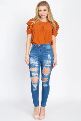 Ava Medium Distressed Jeans