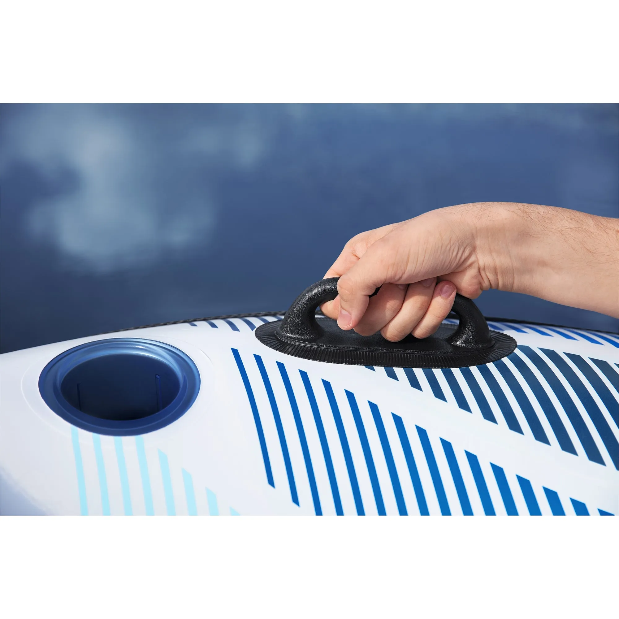 Bestway Hydro Force Rapid Rider Single River Inner Tube, Blue and White (Used)