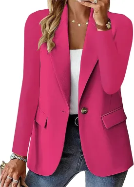 Blazers for Women Business Casual Long Sleeve Jackets Work Casual Blazer Suit Lightweight Elegant Open Front Jacket