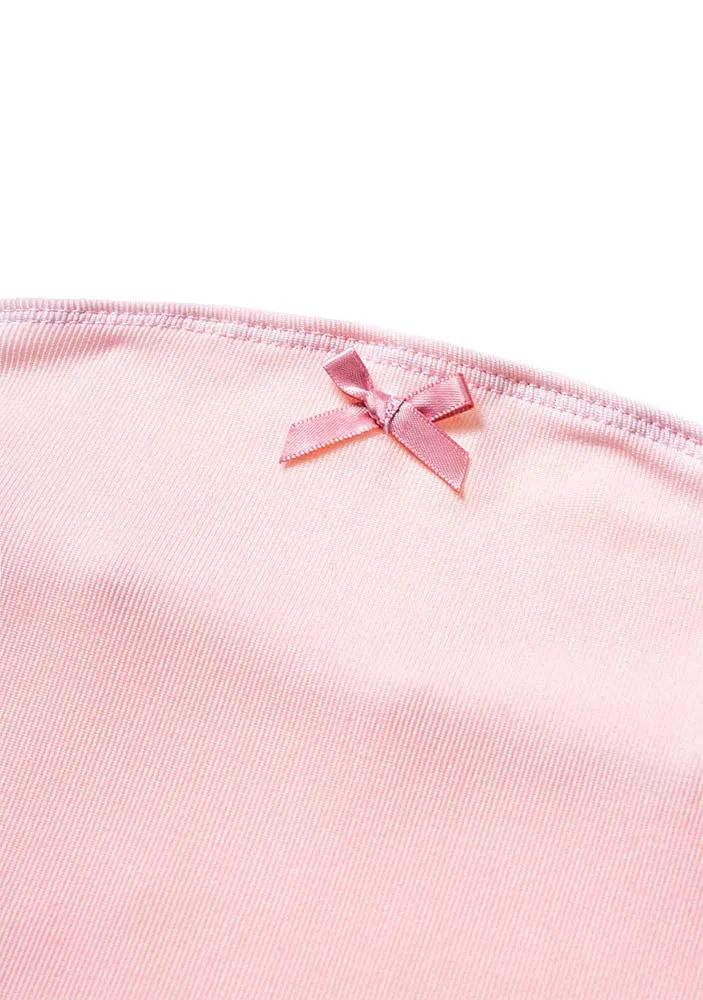 Brat Y2K Pink Bow Tie Tube Top Cherrykitten