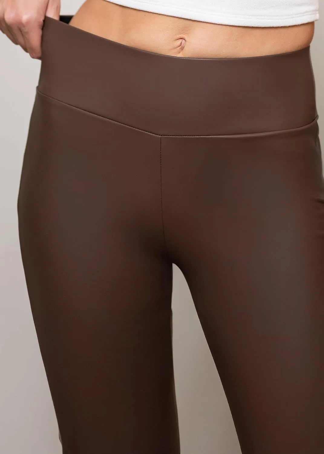 Conceited Leggings for Women in Luxe Velvet or Vegan Faux Leather - Available in Regular and Plus Size