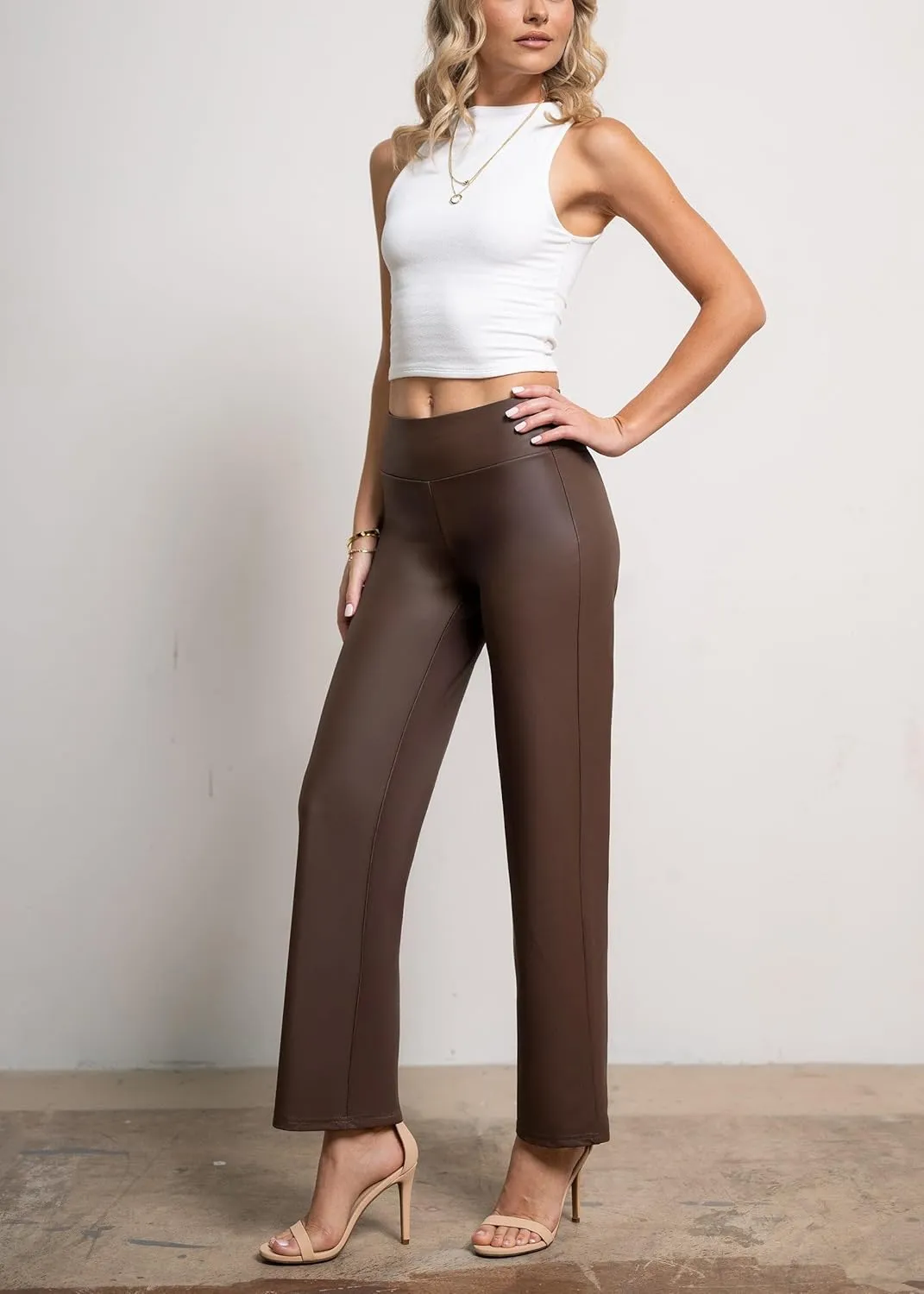 Conceited Leggings for Women in Luxe Velvet or Vegan Faux Leather - Available in Regular and Plus Size