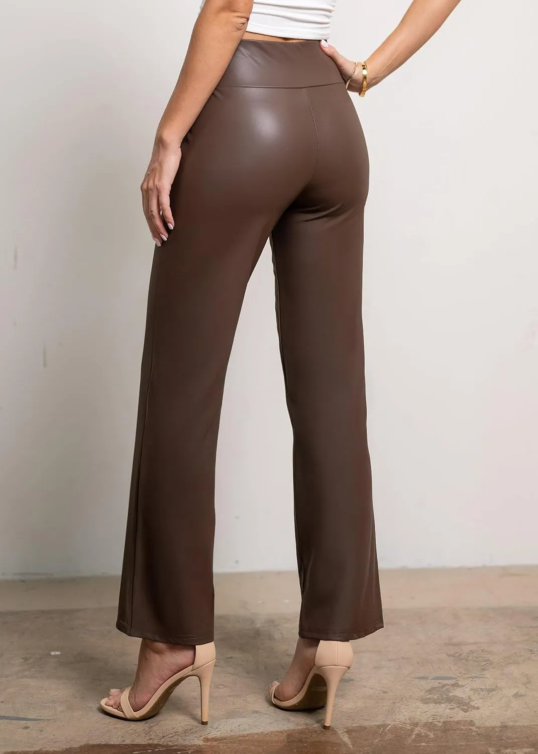 Conceited Leggings for Women in Luxe Velvet or Vegan Faux Leather - Available in Regular and Plus Size