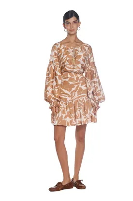 Costa Brown Ruffle Skirt