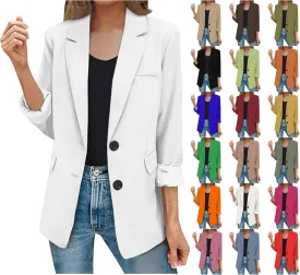 Fall Blazers for Women 2024 Business Casual Long Sleeve Dressy Open Front Coats Work Office Oversized Suit Jackets