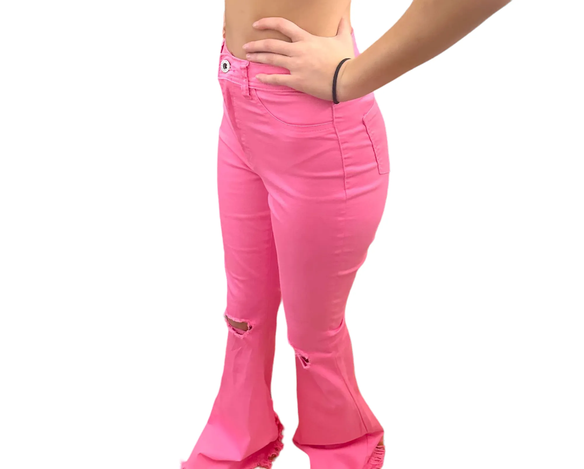 Fringe Frenzy Hot Pink Jeans