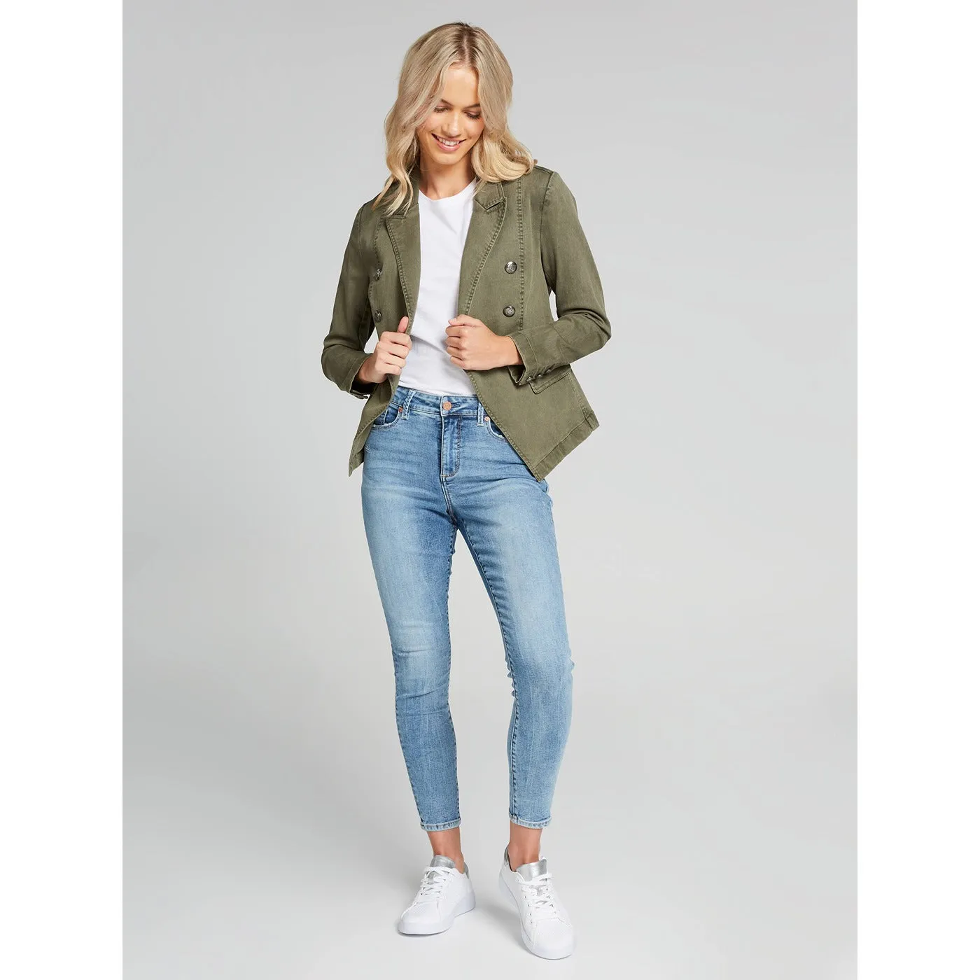 JJ Skinny Mid Rise Ankle Jeans
