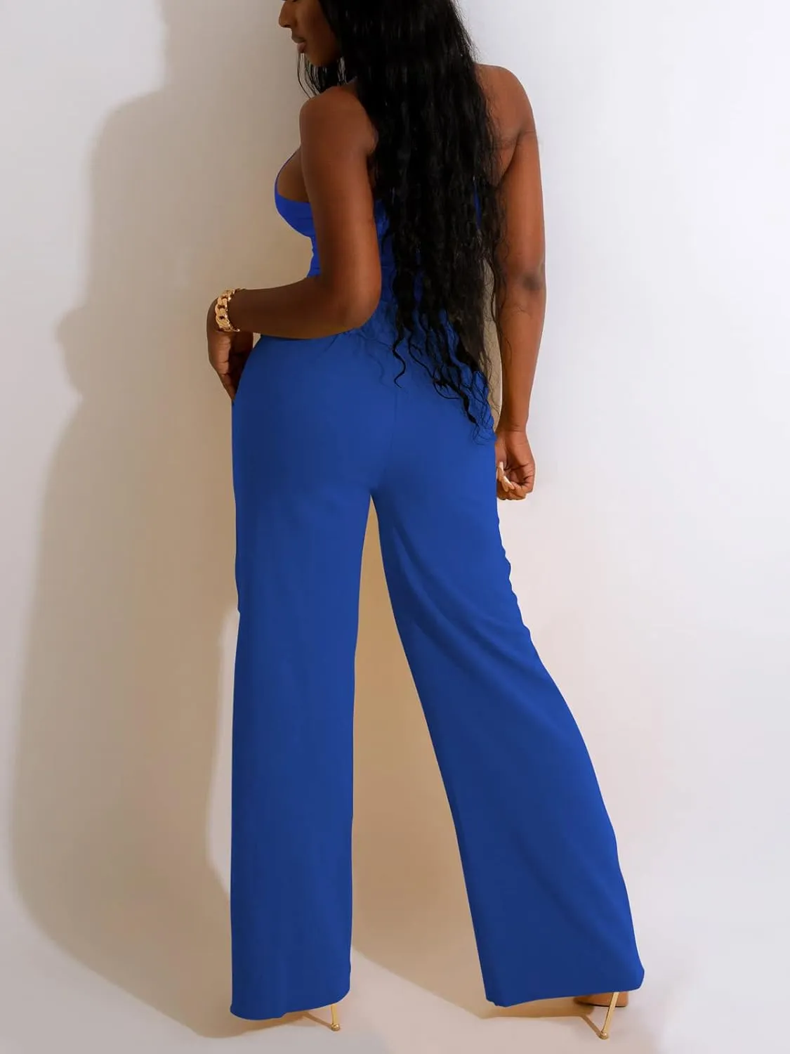 Nimsruc Two Piece Outfits For Women Casual Sleeveless Sweat Suits