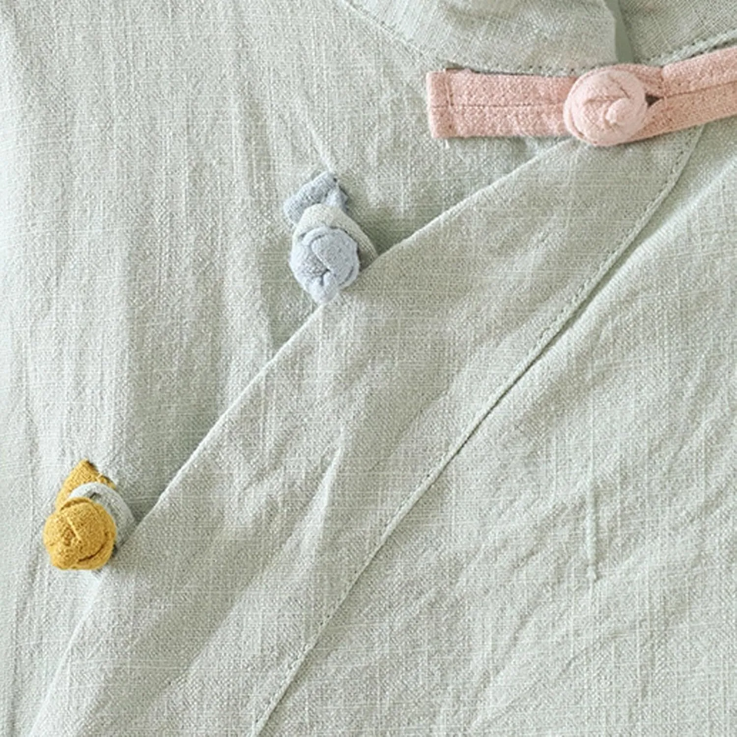 Oplxuo Womens Cotton Linen Tunic Tops Retro Chinese Frog Button Mandarin Collar Shirts Summer Causal Short Sleeve Blouses