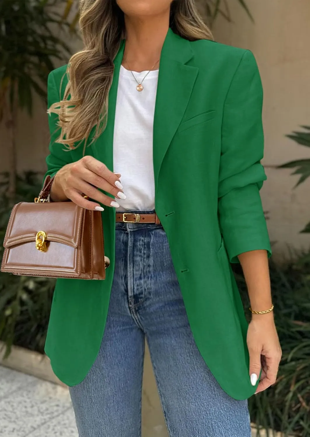 PRETTYGARDEN 2025 Blazers for Women Business Casual Long Sleeve Lapel Open Front Suit Jacket Work Blazer with Pockets