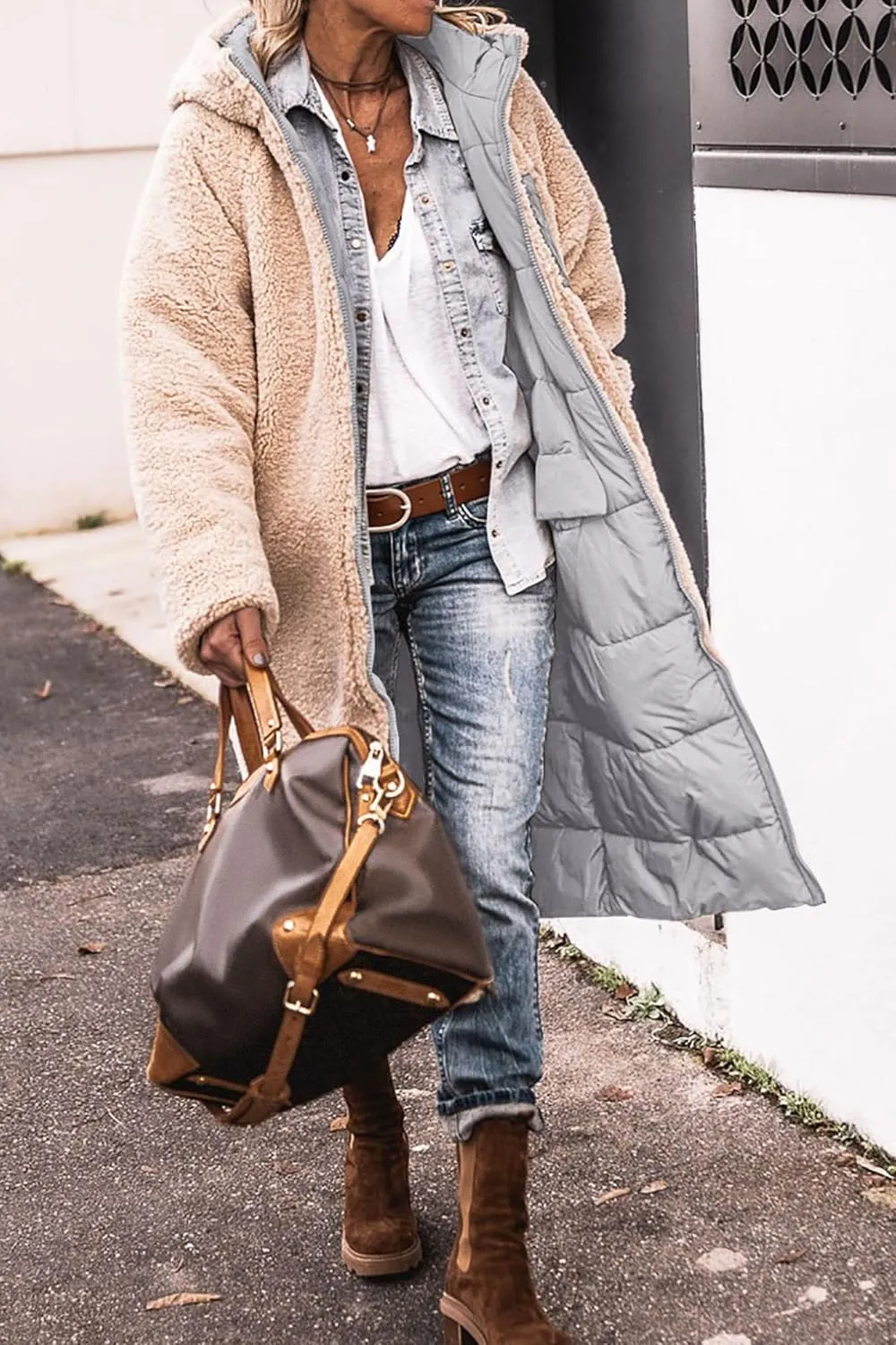 PRETTYGARDEN Women's 2025 Winter Fashion Clothes Oversized Shearling Fleece Long Coats Jackets