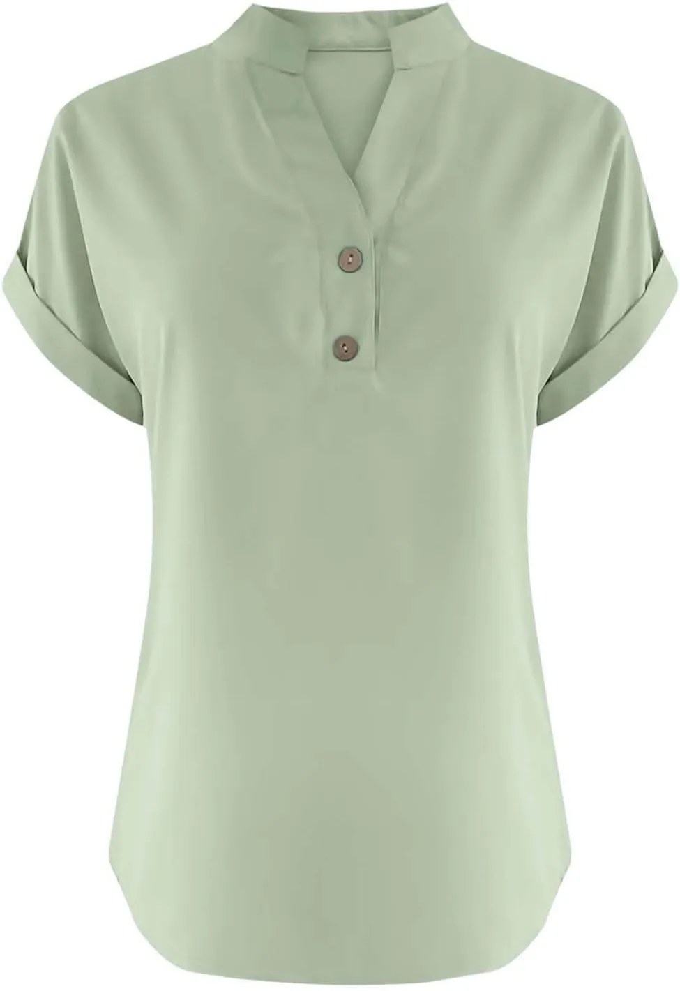 Summer Tops for Women 2025 Trendy Short Sleeve Shirts Casual V Neck Tunic Blouses Beach Vacation Outfits Clothes