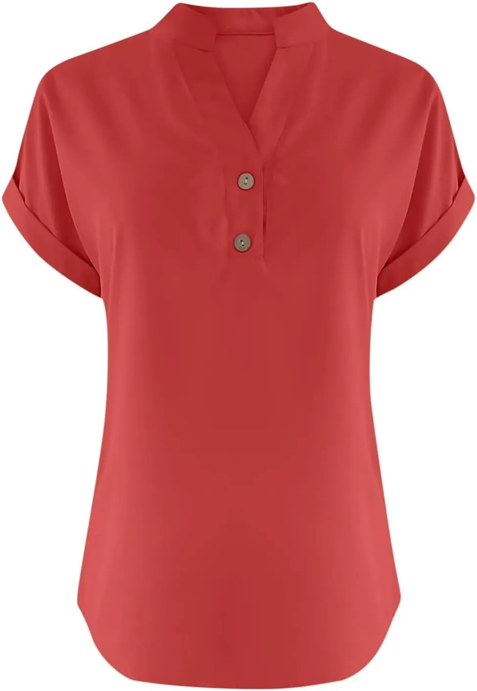 Summer Tops for Women 2025 Trendy Short Sleeve Shirts Casual V Neck Tunic Blouses Beach Vacation Outfits Clothes