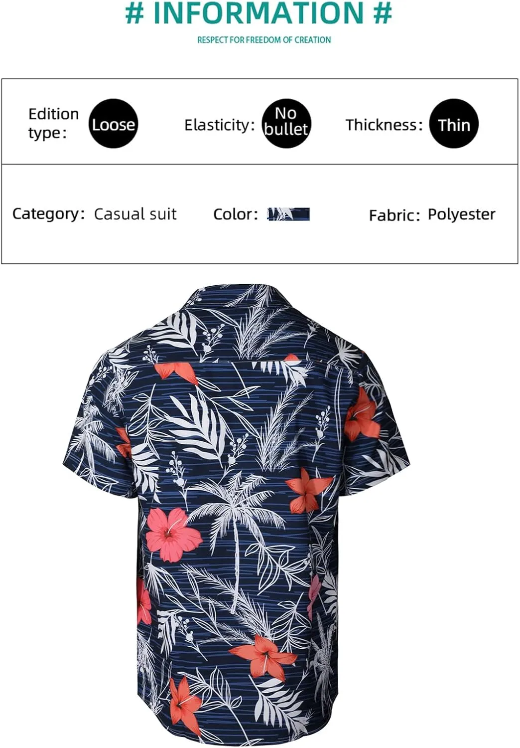 Sumolux Mens Hawaiian Floral Shirts Button Down Tropical Holiday Beach Shirts