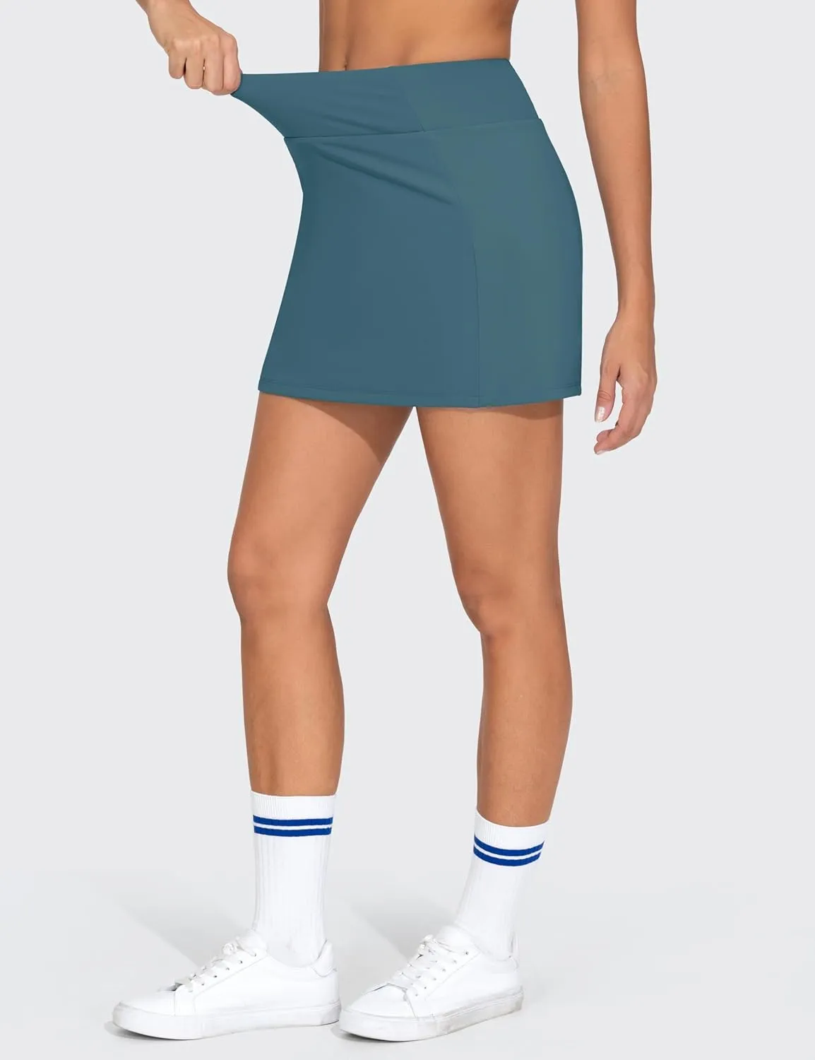 THE GYM PEOPLE Women's High Waisted Golf Skorts Tennis Mini Athletic Active Skirts Built-in Shorts with 3 Pockets