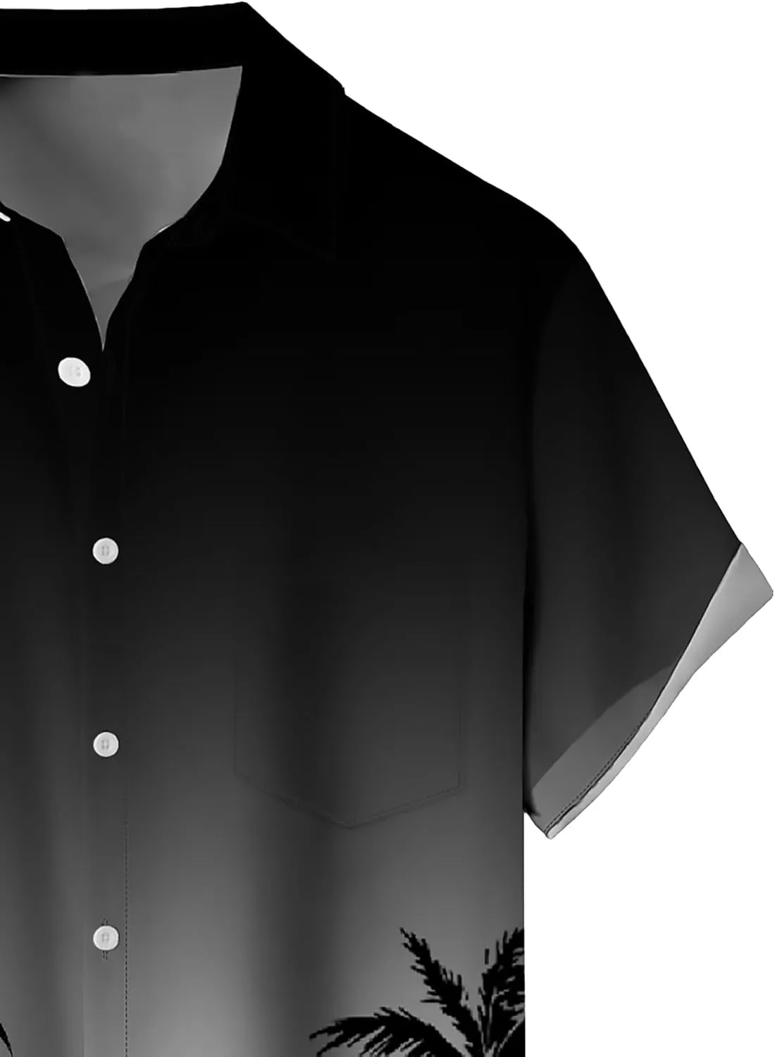 Tropical Shirts Button Down Holiday Casual Hawaiian Short Sleeve Men Loose Beach Shirts