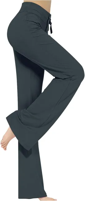 Wide Leg Yoga Pants for Women High Waisted Bootcut Leggings Comfy Flare Lounge Pants Casual Loose Yoga Leggings