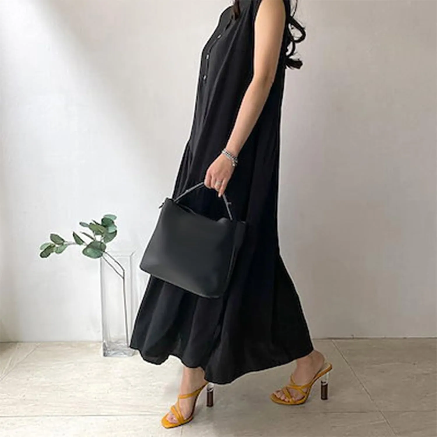 Womens Summer Dresses Boho Casual V Neck Beach Decor Loose Tank Dress Ruffle Flowy Bodycon Dress Spring