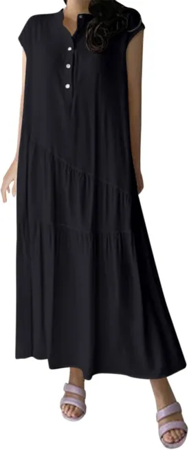 Womens Summer Dresses Boho Casual V Neck Beach Decor Loose Tank Dress Ruffle Flowy Bodycon Dress Spring